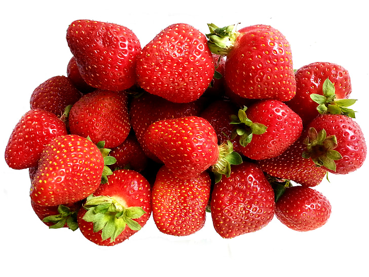 jordgubbe, frukt, mat, makt, äta, sommar, vitaminer