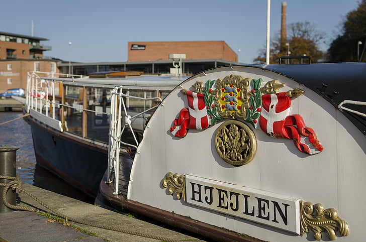 vene, Steam boat, hjejlen, aluksen, Lake, River, Silkeborg