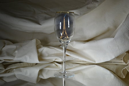 стъкло, фентъзи, фантазия изкуство, вино стъкло, празнуват, романтика, Айфеловата кула