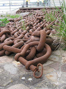 anchor chain, steel chain, chains, iron, metal, stainless, massive