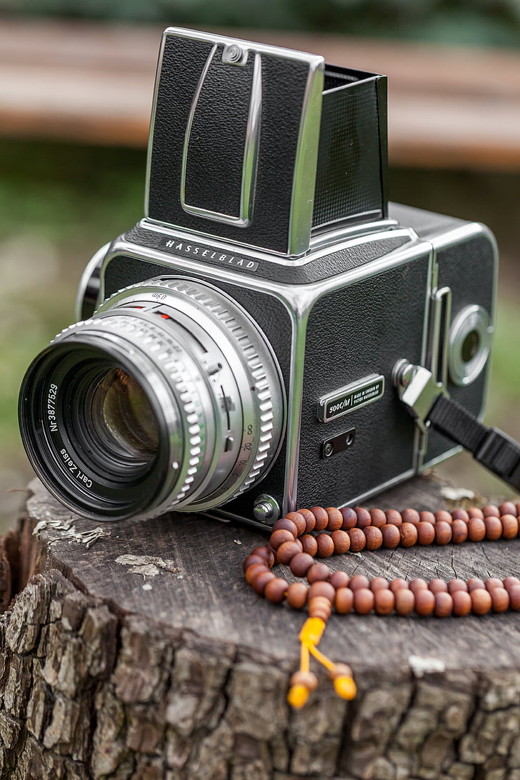 Vintage camera, Hasselblad, film, Mala, biddende kralen, medium, 120
