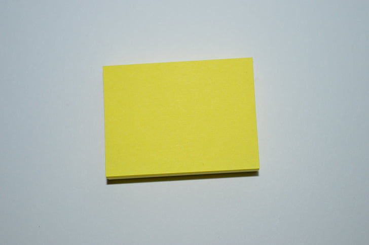 Notă, Stickies, note, galben, bloc, hârtie