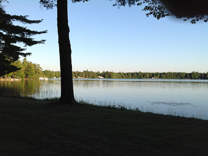 sjön, naturen, reflektion, sommar, Sky, blå, vatten