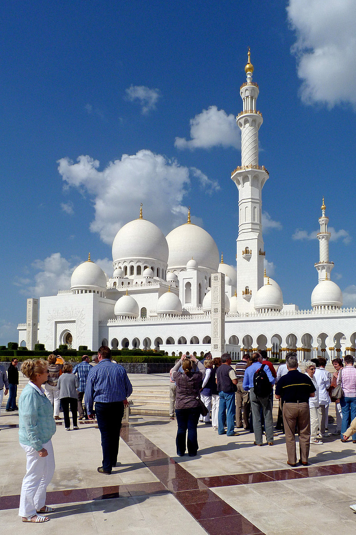 Abu dhabi, Sjeik zayid moskee, moskee, Emiraten, Arabisch, het platform