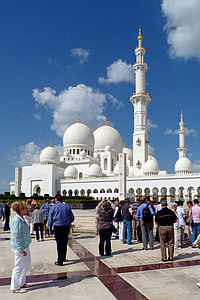 Abú Zabí, Sheikh zayid mešity, mešita, Emiráty, arabčina, Architektúra