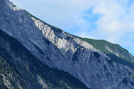 mountain, rock, tschirgant, roppen, inntal valley, tyrol, tyrolean alps