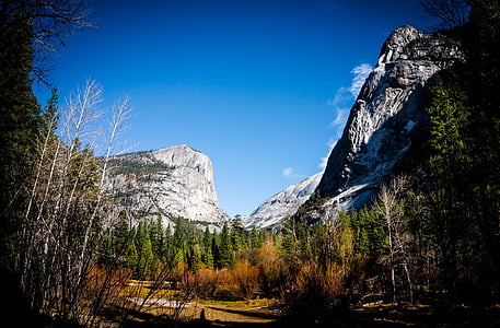 Dolina, góry, Yosemite, Dolina Yosemite, Parki Narodowe, krajobraz, Natura