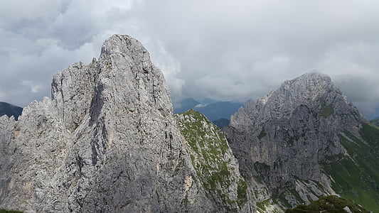 gimpel, tannheim, alpski, planine, Austrija, Tirol, stijena