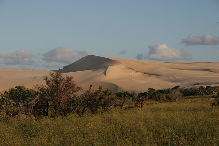 dunes, hills, bazaruto, island, mozambique, national, africa