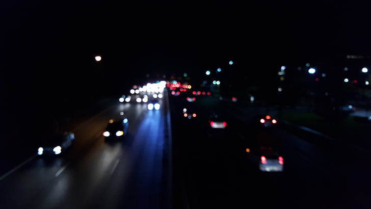 assorted, cars, highway, nighttime, street, road, car