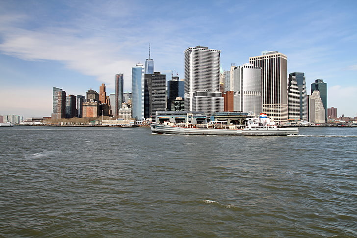 Manhattan, New york, Urban, bybilledet, vartegn, Downtown, New york skyline