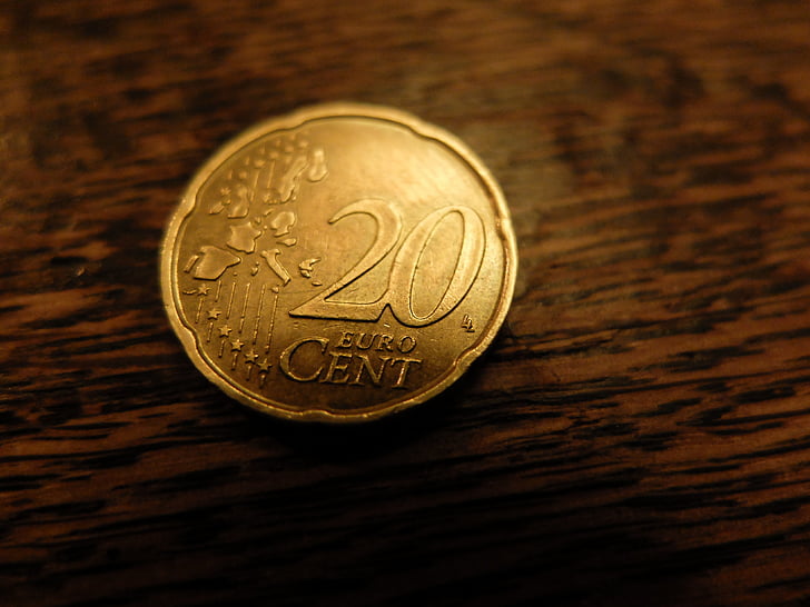 mynt, pengar, specie, lösa förändring, euro, € mynt