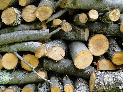 木材, コード木, ログ, 薪, スタック, 積み上げ, 杭