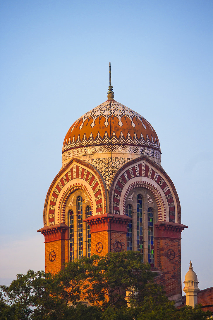 Chennai, Madras, Universitatea din madras, Tamil nadu, India, educaţie, cupola