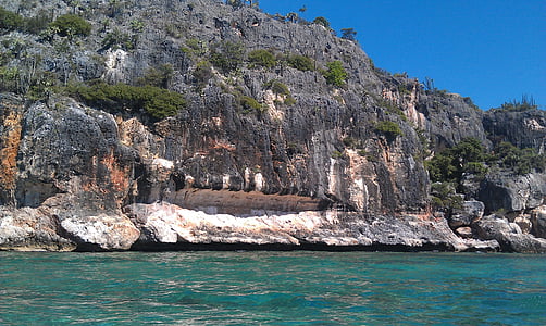 coastal cliffs, beach, rocks, summer, seascape, sea, blue