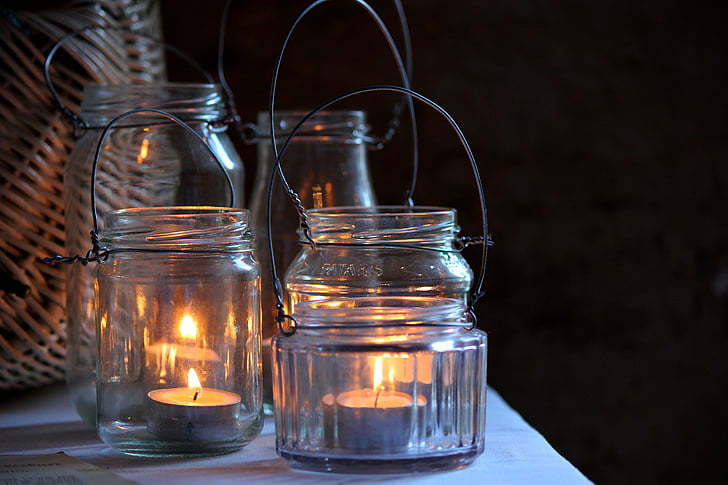 candlelight, lantern, vintage, love, burning, decoration, light