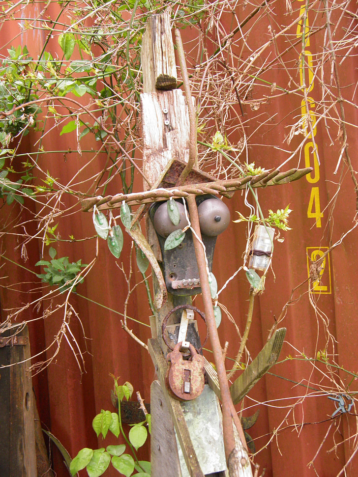 scultura, giardino, riciclato, creativo, Trovati, Ferro da stiro, scultore