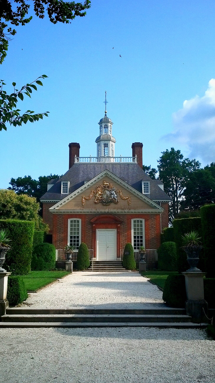 dvorec, Williamsburg, Virginia, kolonialne, hiša, arhitektura, Zgodovina