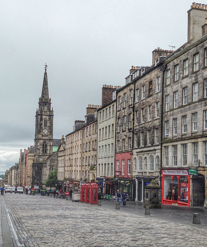 Edinburgh, Škotska, zgrada, Stara zgrada, arhitektura, fasada, povijesno
