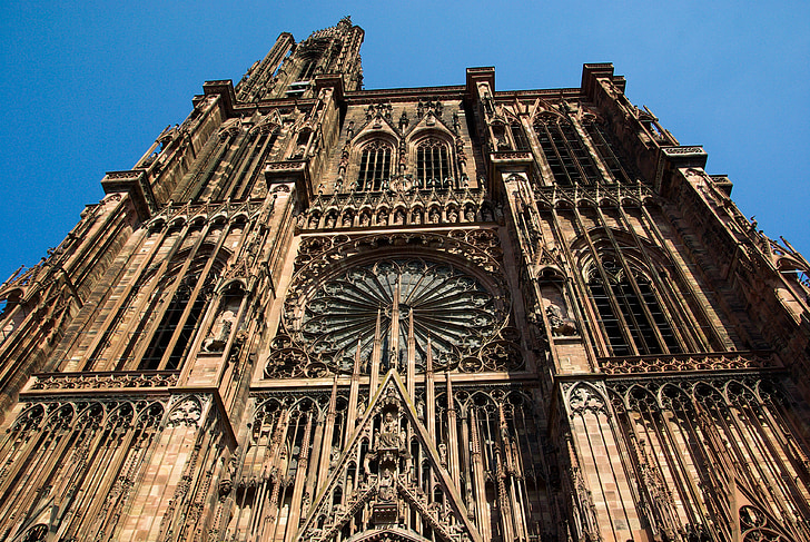 strasbourg, cathedral, gothic, middle ages, stained glass