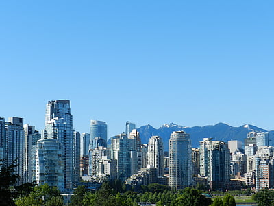 Vancouver, Brits-columbia, Canada, gebouwen, stad, wolkenkrabbers, metropool