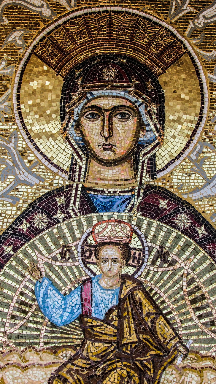 mosaik, Ayia napa, Perawan Maria, Siprus