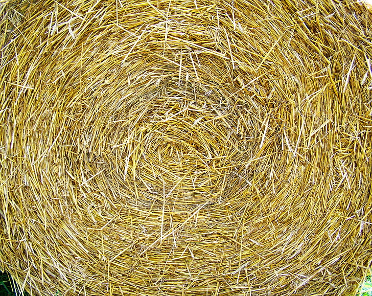 straw bale, works, compressed grain drying