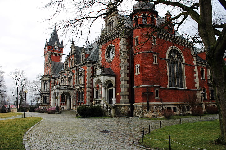 palatset, Ballestrem, arkitektur, slott, pławniowice, Polen, holländska maner stil