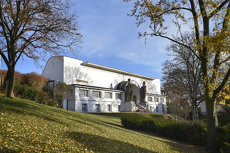 Darmstadt, Hesse, Německo, mathildenhöhe, art nouveau, umění, Architektura