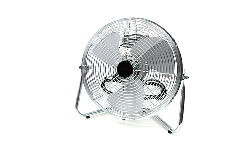 air, blade, blowing, chrome, cool, electric, fan
