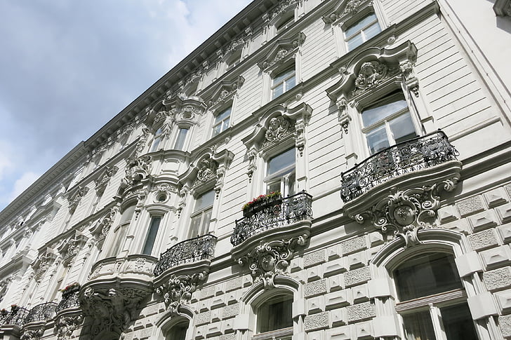 Wien, arkitektur, art nouveau, bygning, gamle bydel, Downtown, facade