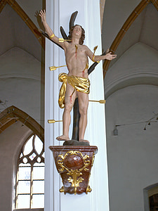Neumarkt, Ybbs, HL nikolaus, Kościół, katolicki, Wnętrze, posąg