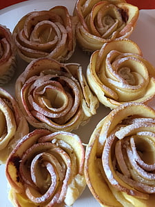 tårta, Apple rosor, muffins, bakverk
