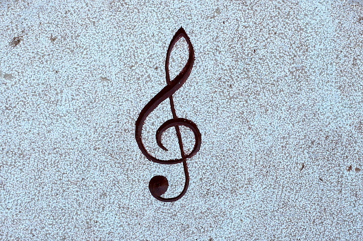 relief, Piatra, Notă, muzica, clef înalte, Clef