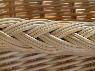 三つ編み, 籐, 枝編み細工品, バスケット, 不織布, 手の労働, 装飾的です