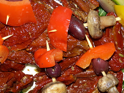 sun dried tomatoes, antipasti, restaurant, eat, meal, gastronomy, food