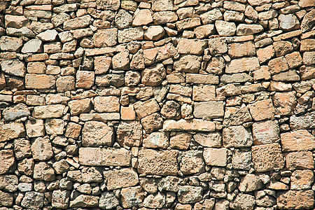 pedra, textura, patró, paret, superfície, vell, brut