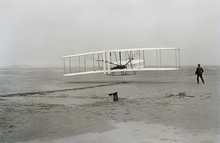 letadla, bratři Wrightové, Stavba letadel, Stavba letadel, experiment, začátek, Odjeď
