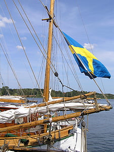 vela, barco à vela, vela de Hanse, Rostock