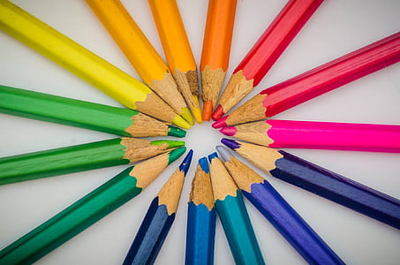 pastel, kolor, ołówek