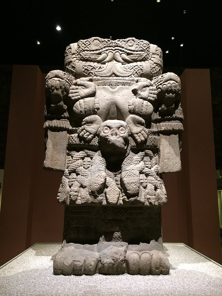 Muzeum, Aztékové, Muzeum antropologie, Mexiko, Asie, socha, kultur