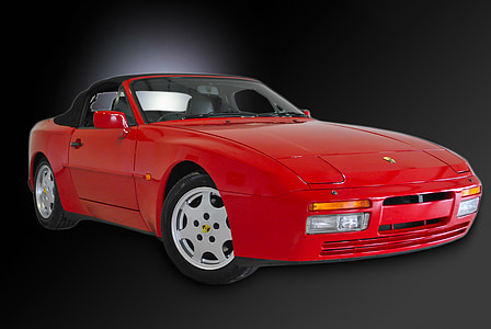 Porsche, 944, Turbo, červená, Ferrari red, auto, rýchle
