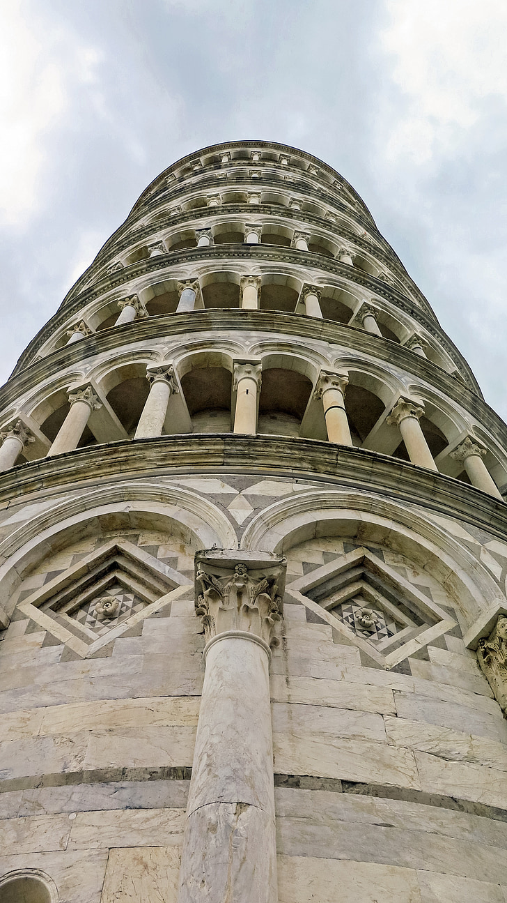 Piza, bokštas, Italija, Toskana, pasvirusio bokšto