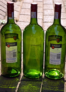 wine bottles, labels, glass, empty, alcohol, bottle, drink