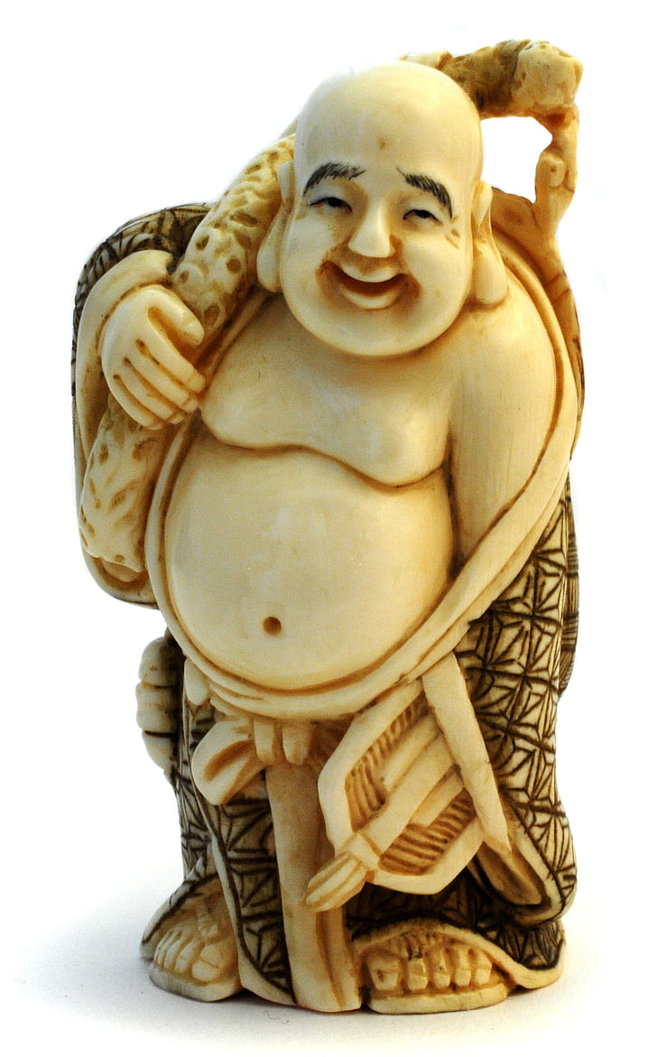 ο Βούδας, άγαλμα, μαμούθ από ελεφαντόδοντο, τέχνη, Ιαπωνικά, συλλογή netsuke, Ιαπωνία