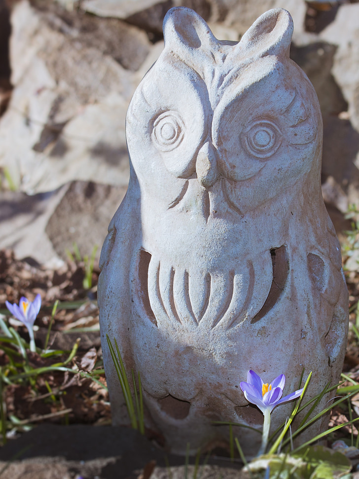 porcelain, close, spring, sculpture, owl