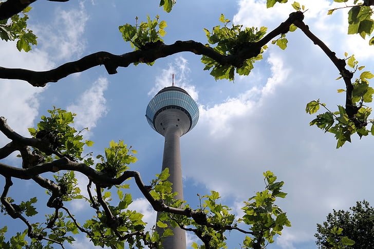 Teletorn, arhitektuur, hoone, Düsseldorf, huvipakkuvad