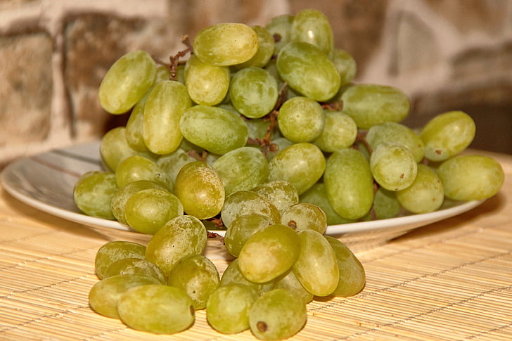 szőlő, zöld, zöld szőlő, gyümölcs, étel és ital, zöld színű, vagy objektumok csoportja