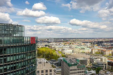Berlin, panoramy, miejsce w Poczdamie, kapitału, Drapacz chmur, Kollhoff wieże, punkt widokowy