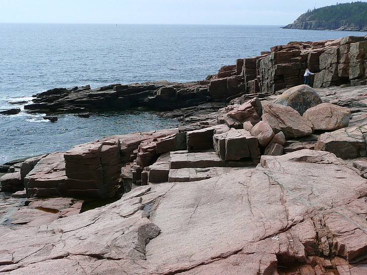 Acadia Nationaalpark, massasuchetts, Verenigde Staten, Shoreline, Atlantische, rotsen, Massachusetts